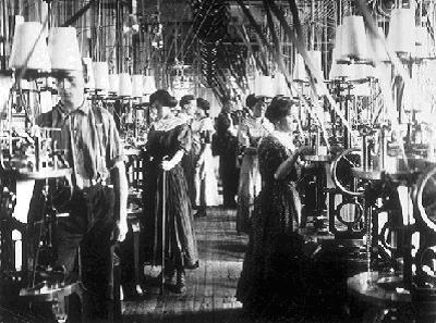 Textilfirma um 1900
